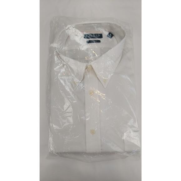 Lauren Ralph Lauren Mens Regular Fit White Button Down Shirt Cotton NEW - Picture 1 of 6